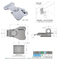 SK3-044 KUNLONG Mariposa de gabinete Toggle Draw Latch