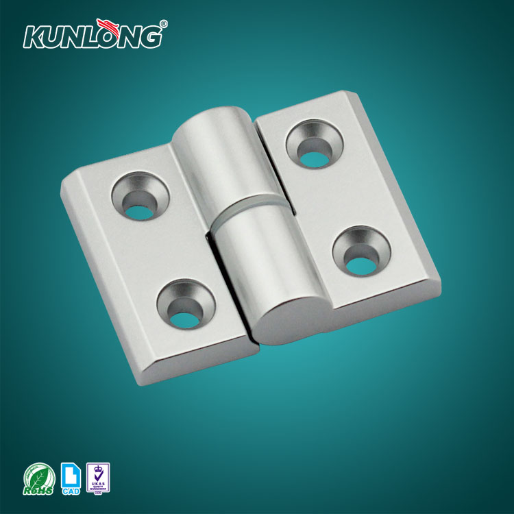 SK2-066 KUNLONG Bisagra anodizada de plata duradera y desmontable
