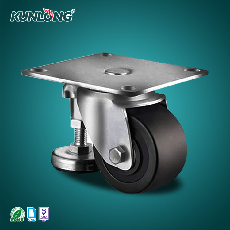 SK6-Z75102P Rueda giratoria de pedestal ajustable para trabajo pesado KUNLONG